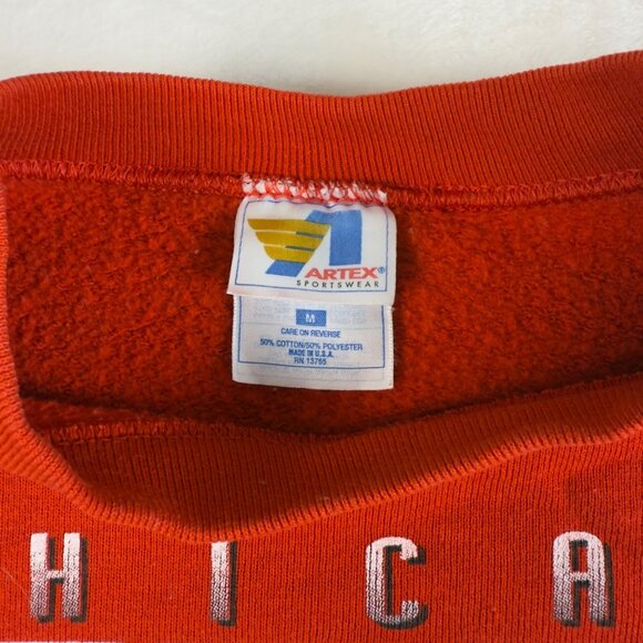 Vintage Chicago Bulls Crewneck‎ Basketball Sweatshirt NBA Graphic Red - Picture 4 of 7